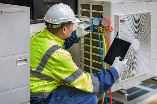Professional Hvac technician working in North Lake, WI